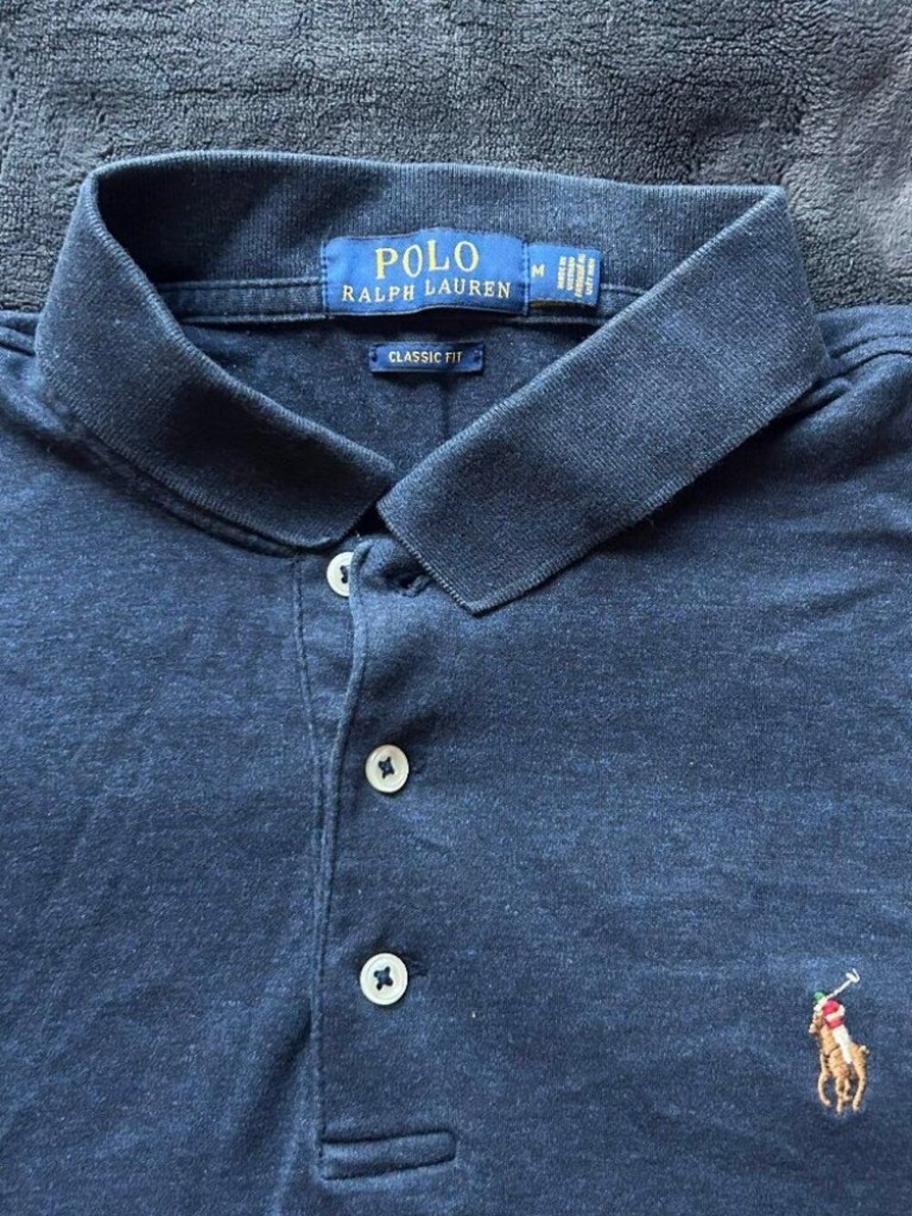 Polo Ralph Lauren Classic Fit Polo Shirt M Dark Navy Blue